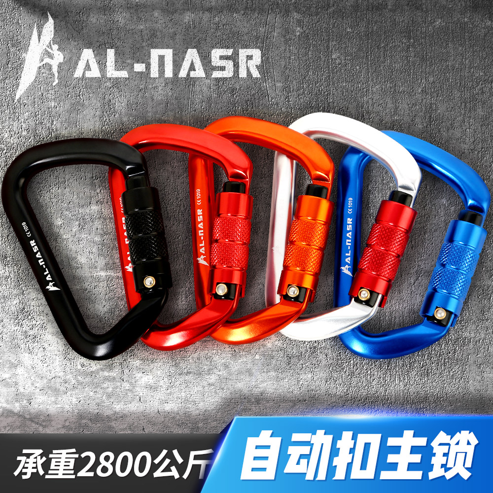 Arnas D-type automatic main lock climbing lock carabiner Load-bearing main buckle Outdoor climbing equipment safety buckle