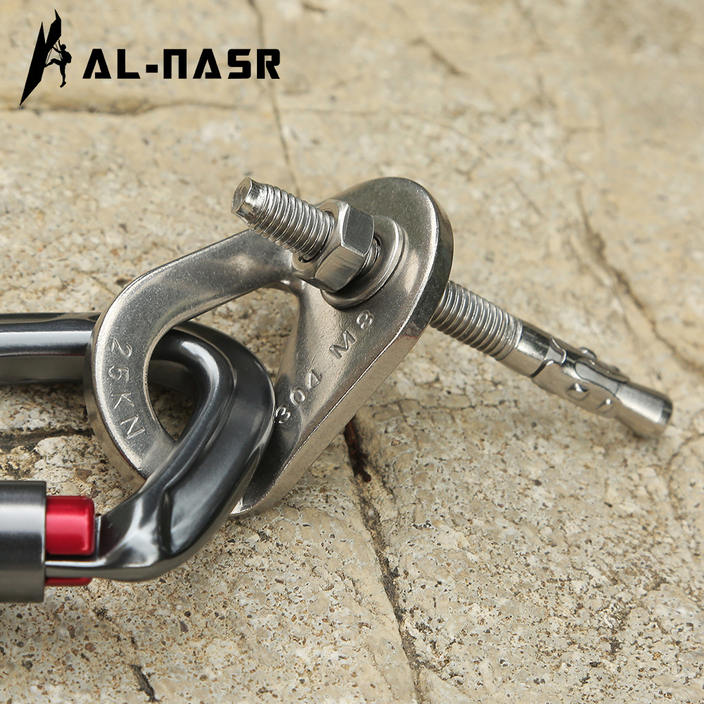 Arnas rock nail M8 flat expansion nail hanging rock climbing nail Rock climbing outdoor equipment stainless steel hole exploration anchor