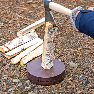 Bushcraft outdoor bc logging firewood splitting board