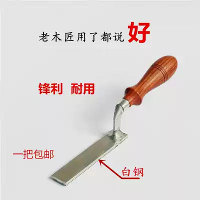 Craftsman Mahogany tool 2mm fine tooth wooden handle turning knife White steel cutting edge high foot horsetail light file Horse tooth file