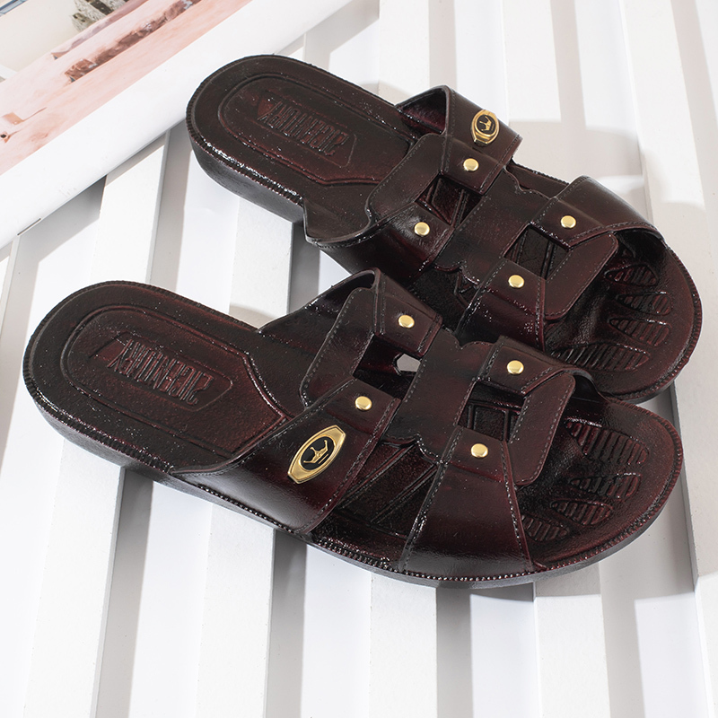 Middle-Aged and Elderly Taiwanese Slippers 21Century Outdoor Wear for Men, Genuine Non-Slip Indoor Home Slippers for Grandpa and Dad