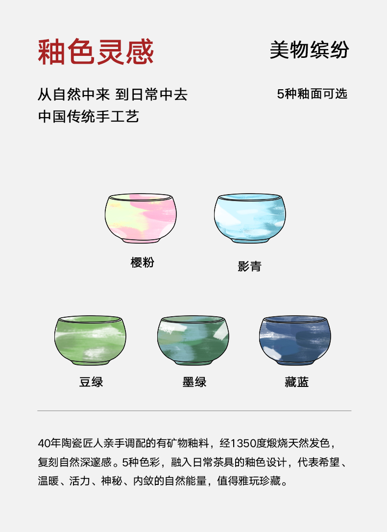 Ceramic cups sample tea cup master cup single cup home small cup tea light cup bowl kung fu tea set