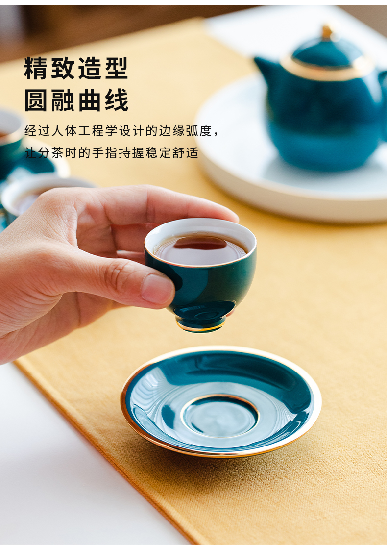 And creation of cup mat ceramics creative household wind heat insulation cup saucer palace kung fu tea tea accessories