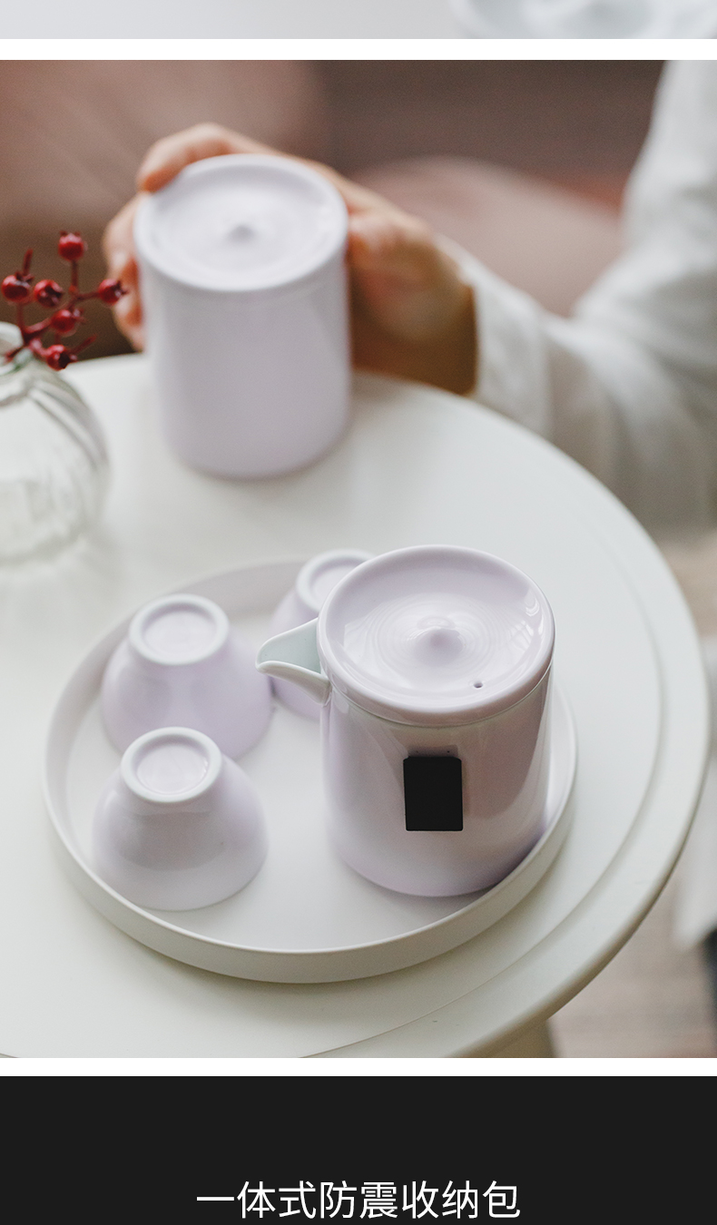 Portable travel tea set to crack a pot of three Japanese kung fu tea set ceramic teapot teacup