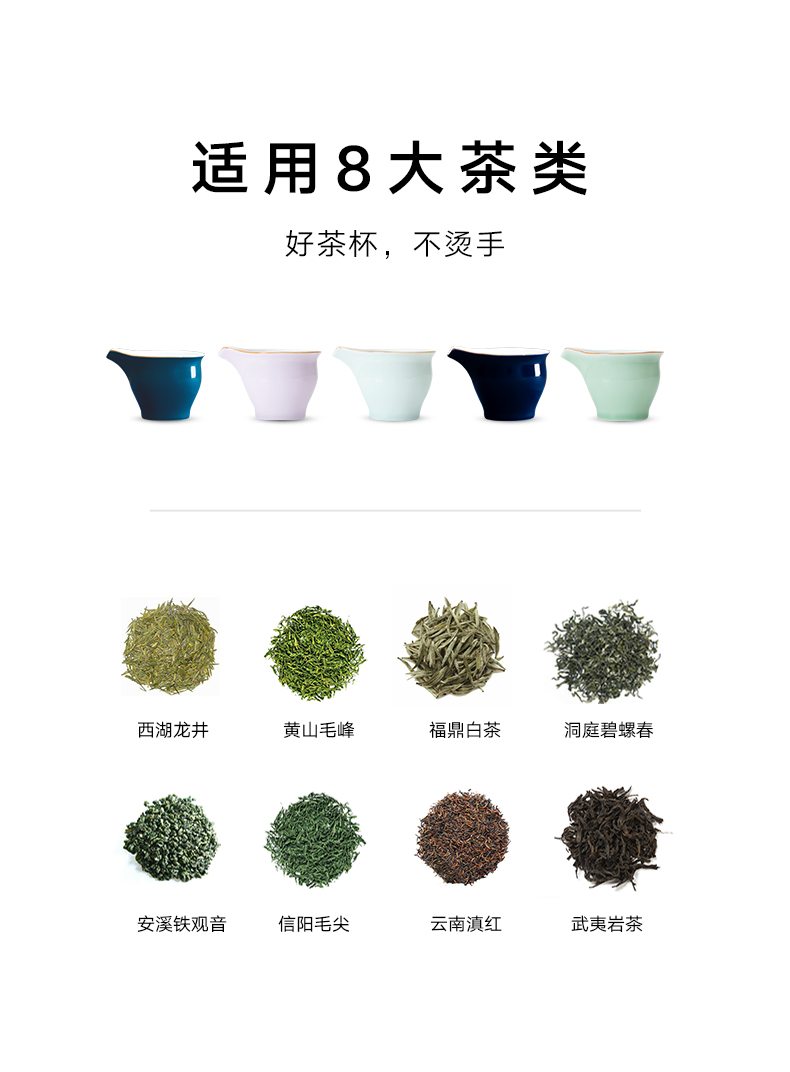 Dehua ceramic fair large tea sea BeiBei heat - resistant thickening creative kung fu tea cup insulation the separator