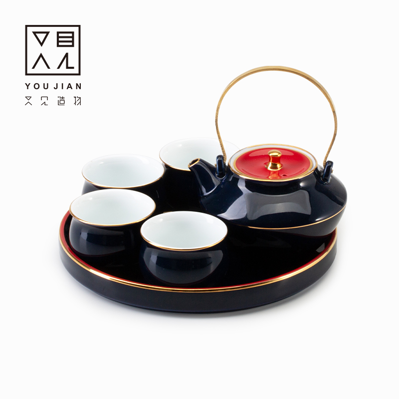 See also the creation of the material sketching minimalist Gongfu tea furniture group home small set of dry foam round the tea tray tea tray tea pot tea cup