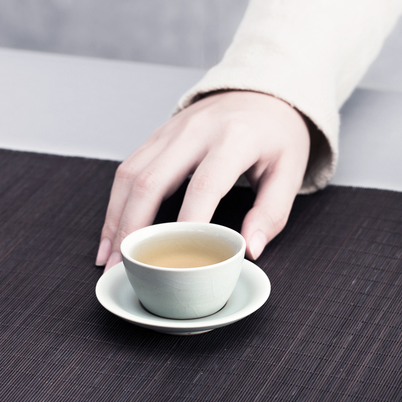 And creation of kung fu tea tea tray accessories your up dried tea cup cup mat ceramic saucer insulating mat