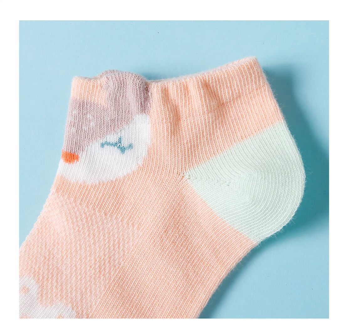 Bít tất trẻ em 5 cặp Mùa hè lưới mỏng bé trai Bít tất bé gái Vớ cotton cho bé - Vớ quần tất len cho bé gái