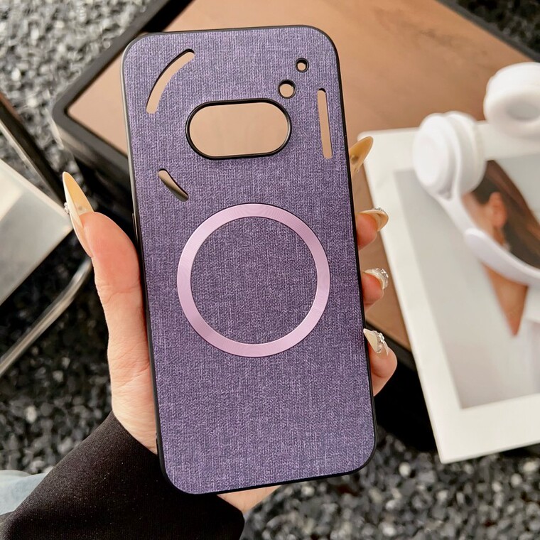 Gray Canvas Rose Gold Mirror MagSafe iPhone Case