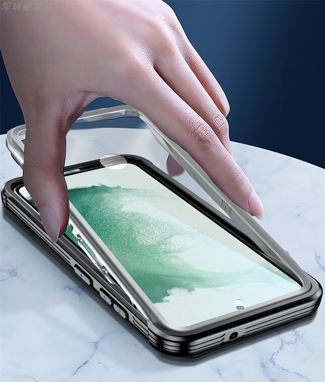 360 Degrees Full Protection Tough Shockproof Tempered Glass S23, S23 Plus, S23 Ultra Samsung Phone Case