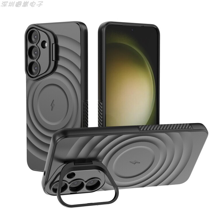 Matte Gray Concentric Circle MagSafe , , 14 Phone Case
