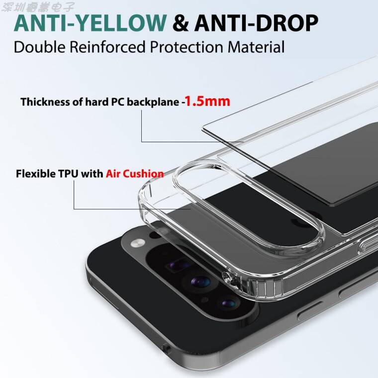Transparent Clear Acrylic Scratch Of Anti Scratch Resistant 9, 9 Pro, 9 Pro XL Google Pixel Phone Case