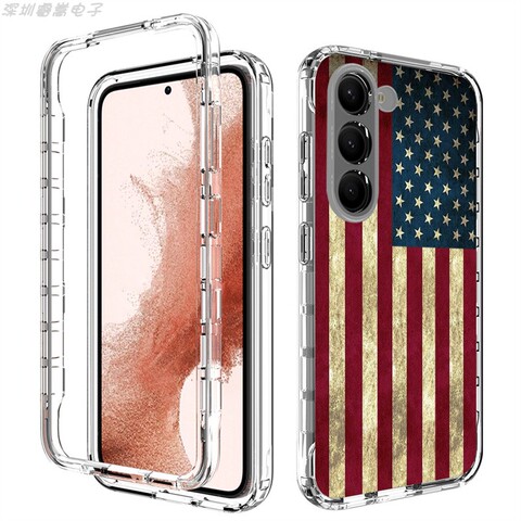 Girls Flower Illustration Tough Shockproof Transparent Clear Silicone TPU S23, S23 Plus, S23 Ultra Samsung Phone Case