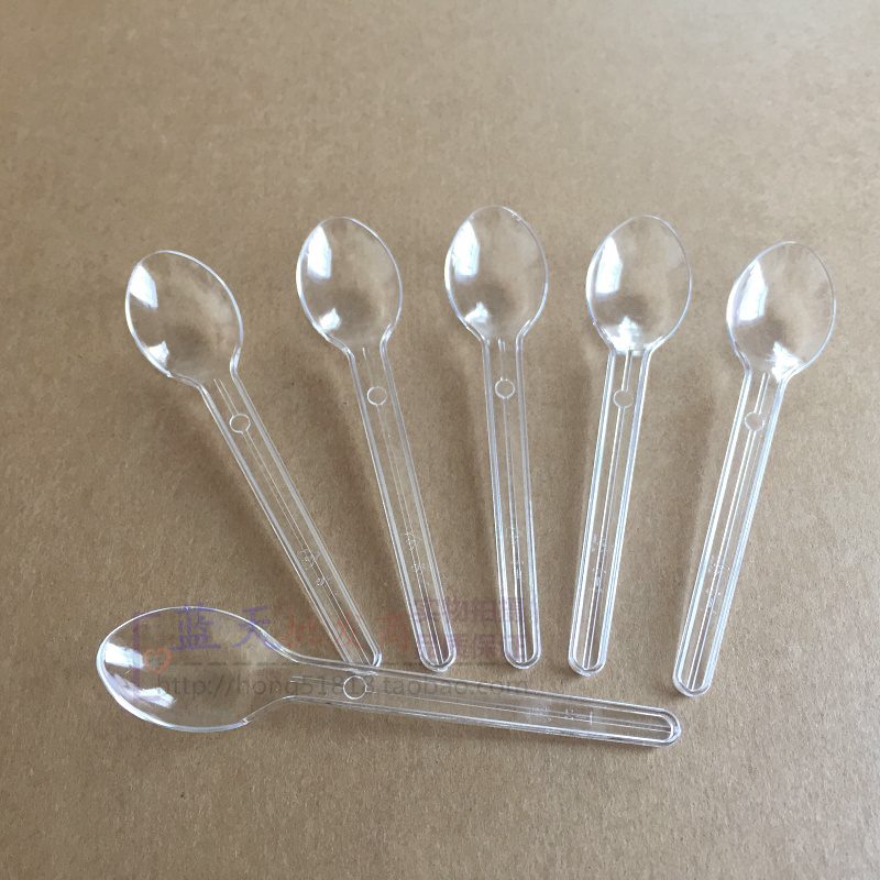 Bulk Disposable Spoon Sweet Spoons Ice Cream Spoon Shaved Ice Jelly Pudding Yogurt Spoon Minimalist Plastic Spoon