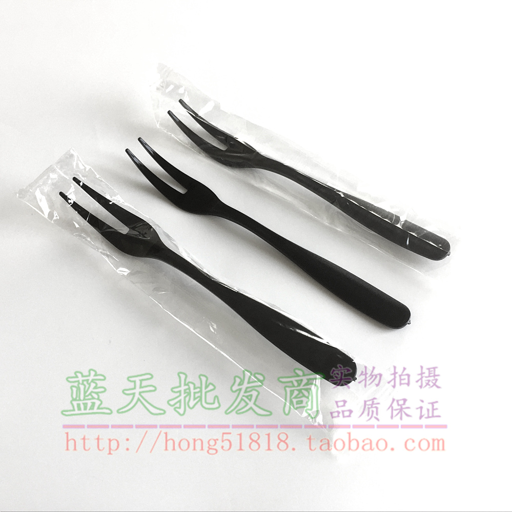 Disposable fruit fork plastic fruit fork creative fashion fruit fork moon cake fork European fruit fork