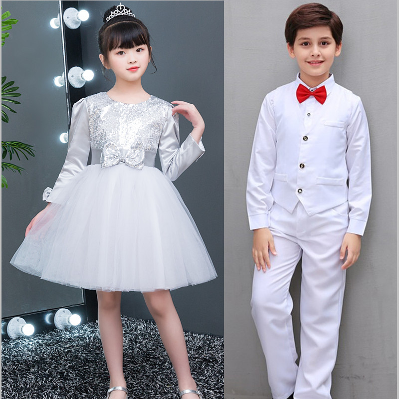 girls princess ballet chorus dresses Long sleeve children's chorus