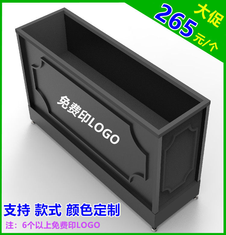 Outdoor wrought iron large courtyard flower bed flower trough combination planting sample house display center partition 1M square metal flower box pot customization