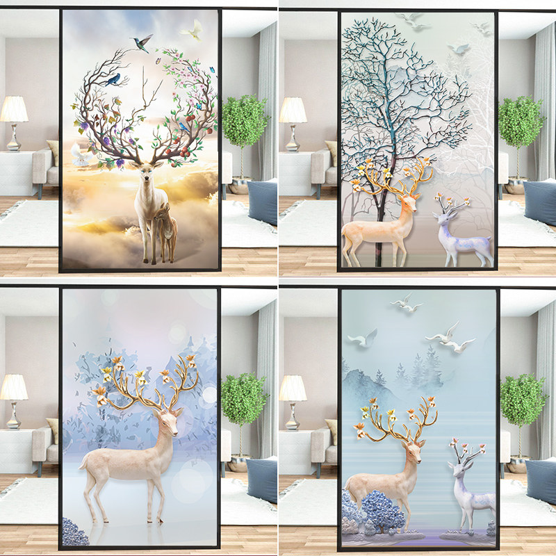 Kitchen window sticker balcony bathroom anti-peeping anti-light matte translucent opaque glass foil electrostatic