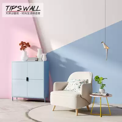 Wallpaper self-adhesive Nordic solid color warm girl bedroom decoration dormitory living room background wall wallpaper waterproof wall sticker