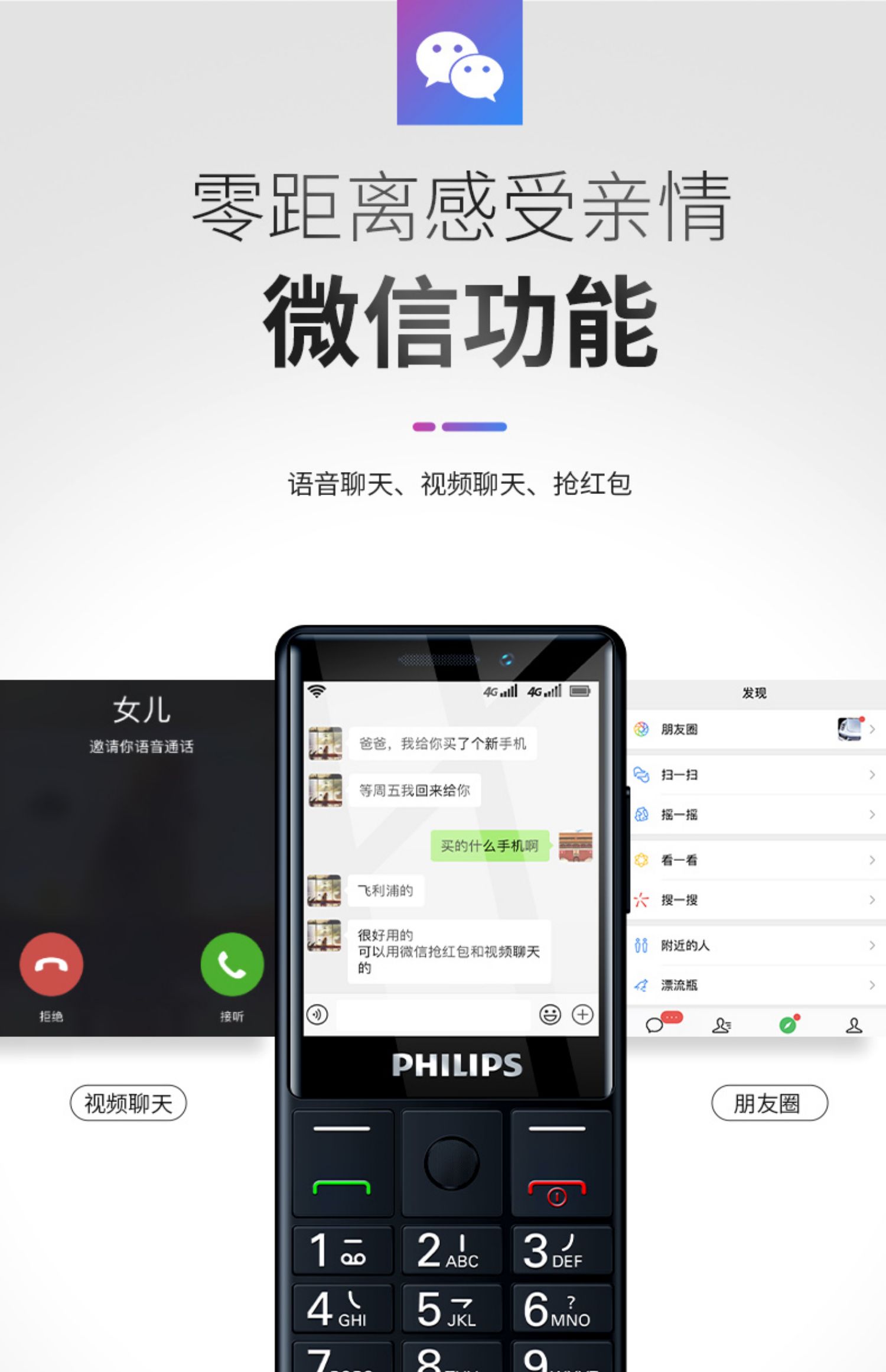 Philips Philips E289 full Netcom 4G máy cũ ông già điện thoại di động cũ 4G di động Unicom Telecom phiên bản ba Netcom màn hình lớn chữ lớn tiếng đàn ông và phụ nữ máy thông minh nút lớn - Điện thoại di động điện thoại iphone 11 pro max