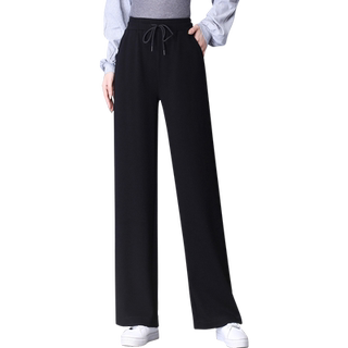 Women's sports pants spring and autumn high waist casual drape wide leg pants