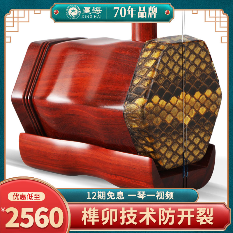 Starsea Professional Africa Small Leaf Purple Sandalwood Erhu Musical Instrument Playing Performance Verification Examination Orchestra Hu Qin