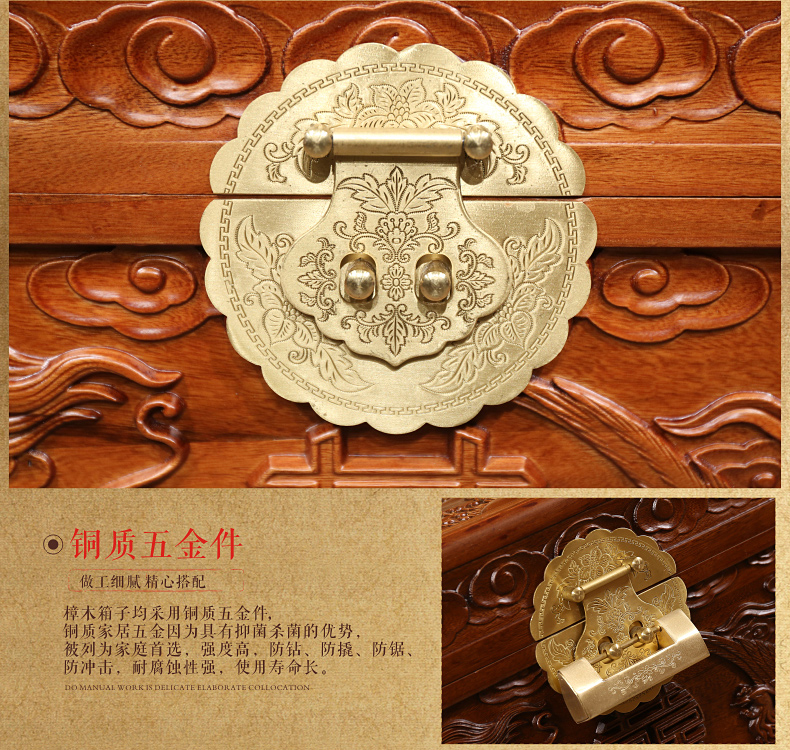 Hộp gỗ hộp gỗ rắn rồng và phượng hoàng của đám cưới hộp đám cưới hộp lưu trữ hộp lưu trữ của hồi môn hộp cổ khắc - Cái hộp thung go soi