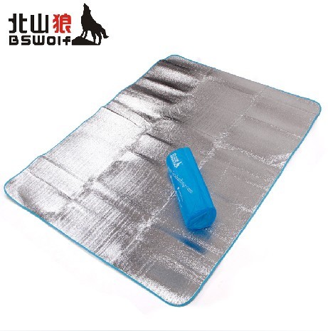 North Mountain Wolf 200*150 aluminum film double moisture-proof mat Picnic outdoor mat Thickened ultra-light nap sleeping mat