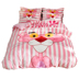 Winter nhung san hô dày Pink Panther gia đình giường bốn luật Levin cashmere flannel tấm hai mặt quilt phim hoạt hình người phụ nữ - Bộ đồ giường bốn mảnh bộ drap giường Bộ đồ giường bốn mảnh