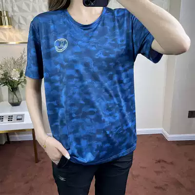 Quick-drying clothes women's summer thin short-sleeved outdoor running sports sweat-absorbing loose camouflage mountaineering exploration base