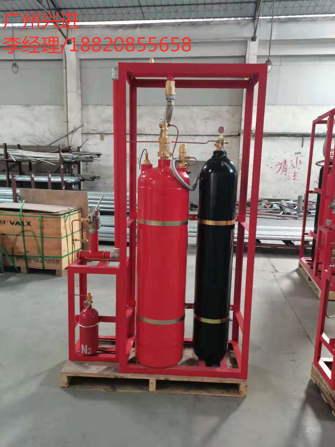 External storage pressure 90L5 6MPA heptafluoropropane fire extinguishing system device equipment QMQ5 6 90W-XJ