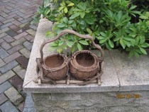 Natural wild rattan wall hanging flower basket rattan wall hanging hanging basket flower pot wall hanging wall decoration flower basket flower vase