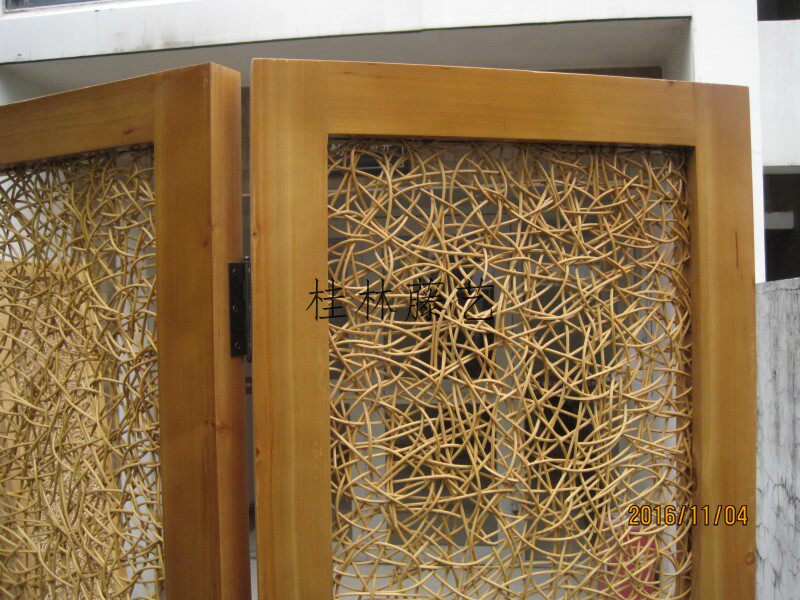ширма 藤木屏风隔断藤艺屏风 藤编屏风 藤编家具藤折屏 Guilin Rattan
