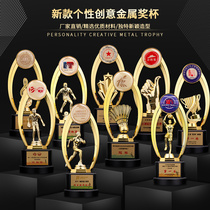 (Factory direct sales) Personality Metal Trophy Customized Thumb Music Five-pointed Star Personality Creative Competition Competition