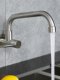 Sus304 Stainless Steel Wall-Mounted Kitchen Sink Single Cold Water 1/2 Inch In-Wall Faucet, Rotatable