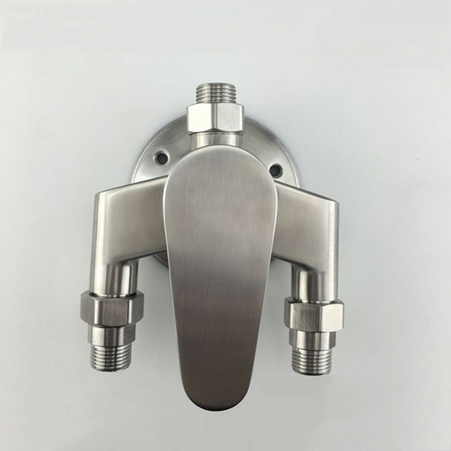 Sus304 Stainless Steel Mixing Valve Hot and Cold Solar Water Heater Faucet Shower Faucet Set Surface Mounted