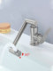 304 Stainless Steel Household Countertop Basin with Swivel Faucet for Hot and Cold Water, Washbasin for Bathroom