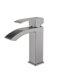 304 Stainless Steel Square Waterfall Hot and Cold Water Faucet Single Hole Countertop Basin Sink Single Handle Bathroom Basin