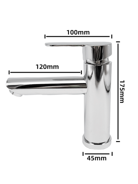 304 Stainless Steel Hot and Cold Water Faucet Single-Hole Bathroom Sink Washbasin Glass Basin Home Bathroom
