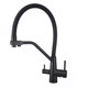 304 Stainless Steel Black and Silver Three-In-One Faucet with Hot and Cold Water for Kitchen Sink, Water Purifier, Direct Drinking Water Sink, Household Faucet