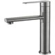 304 Stainless Steel Single-Hole Swivel Faucet for Washbasin, Countertop Basin, Black Single Cold Water Basin Faucet