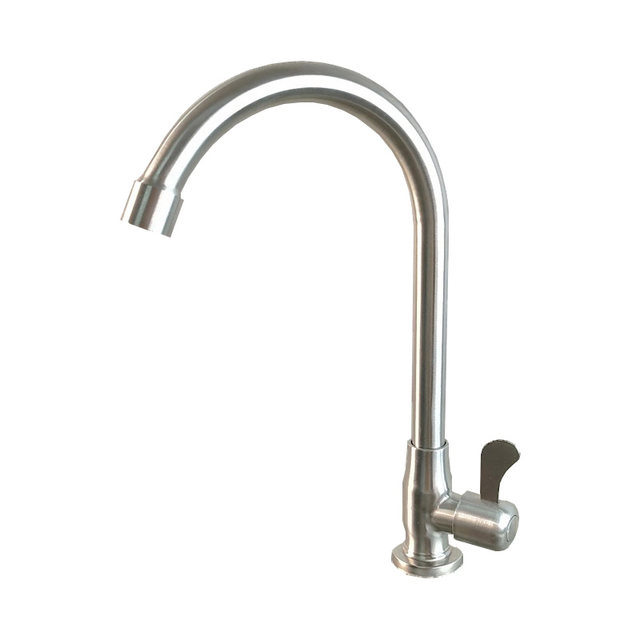 304 Stainless Steel Kitchen Faucet for Home Use, Sink Faucet for Washing Vegetables, Hot and Cold Water Sink, Single Cold Water Valve Faucet