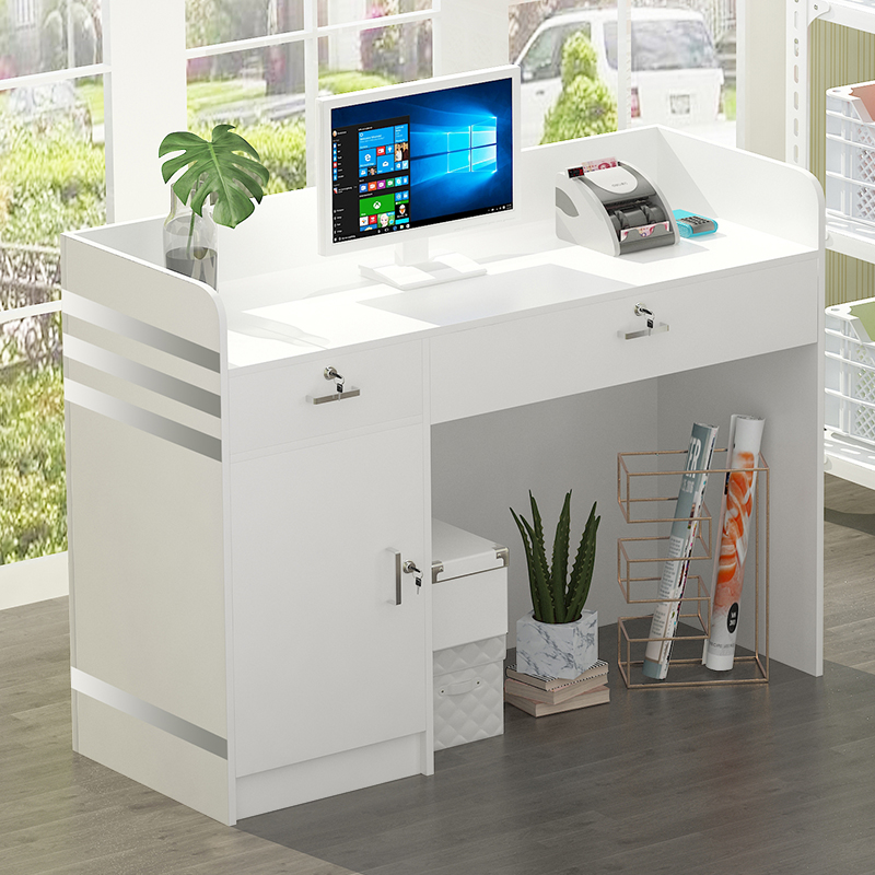 Cashier counter simple modern small counter shop clothing store convenience store supermarket welcome reception desk