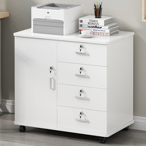 Office file cabinet Wooden data cabinet Under the table mobile low cabinet with lock a4 chest of drawers locker Movable small cabinet