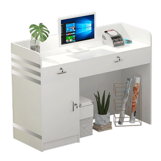 收银台店铺小型吧台简约现代服装店美容美发网红潮店前台桌接待台