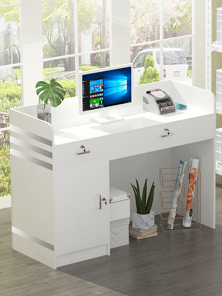 Brief Modern Cashier's Counter Small Counter Table Clothing Shop Convenience Store Shop Bar Desk Supermarket Front Desk Reception Desk