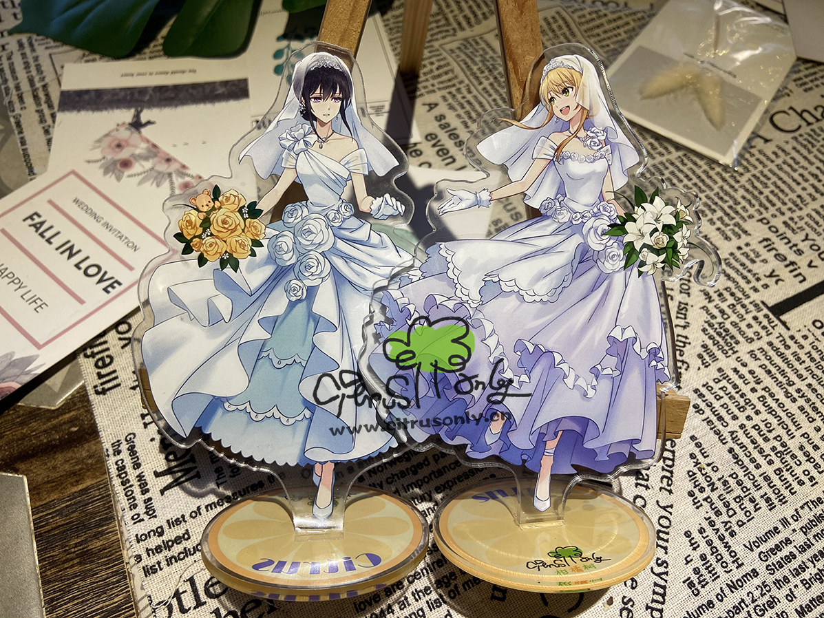 Citrus同人花嫁款立牌柑橘味香氣周邊藍原芽衣藍原柚子橘裏橘氣 Citrus同人花嫁款立牌柑橘味香氣周邊藍原芽衣藍原柚子橘裏橘氣