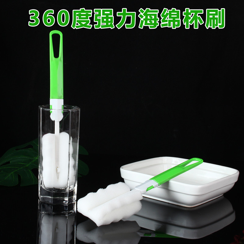 Home Japanese long handle strong decontamination cup brush wash cup sponge brush cleaning brush bottle brush long bottle brush