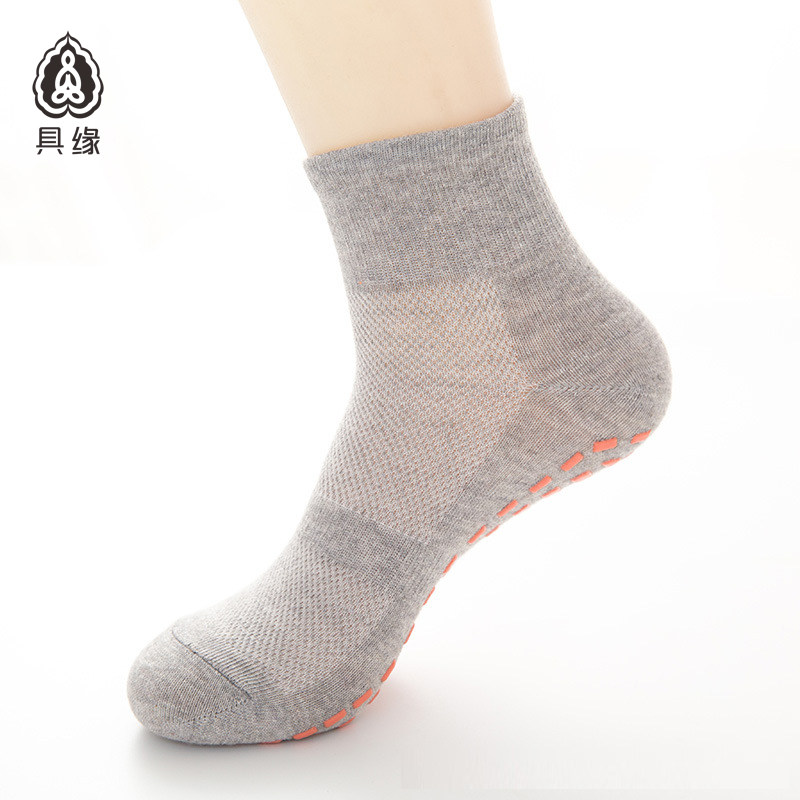 With edge worship repentance anti-slip socks Women yoga anti-slip socks Trampoline socks Silicone non-slip solid color adult floor socks