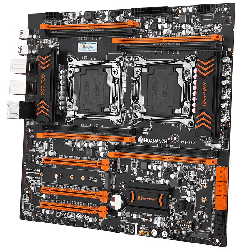 HUANANZHI South China Gold Medal X99-F8D Motherboard Dual 2011 Server CPU Set E5-2678V3